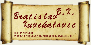 Bratislav Kuvekalović vizit kartica